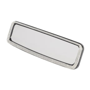 Auto Drive Clip-on Silver Bling Rear View Mirror, Rhinestone, Universal fit for Cars, Trucks, Suv's and more