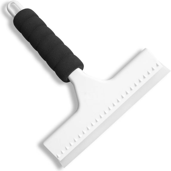 Auto Drive Brand Basics Window Squeegee with Handle for Car Cleaning, total length about 25cm,width about 19cm. White Color ,7.5 inch