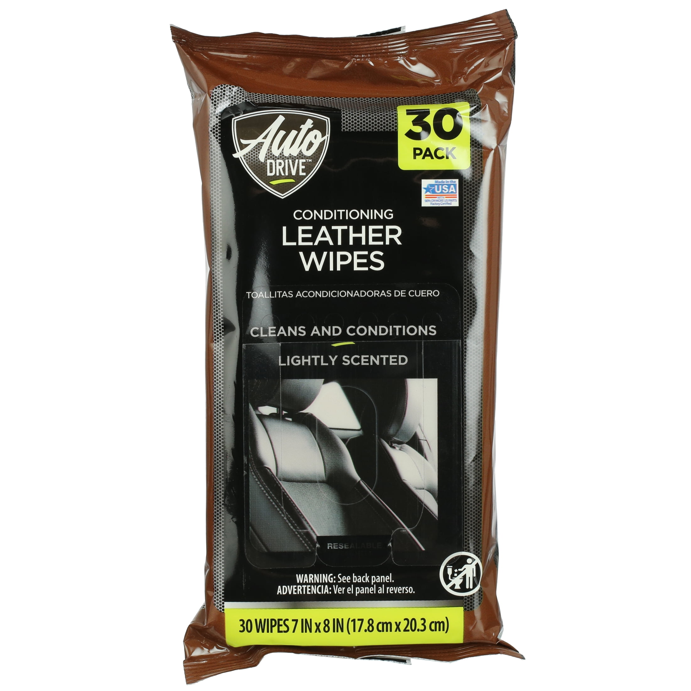 Auto Drive Conditioning Leather Wipes Soft Pack - 30 ct