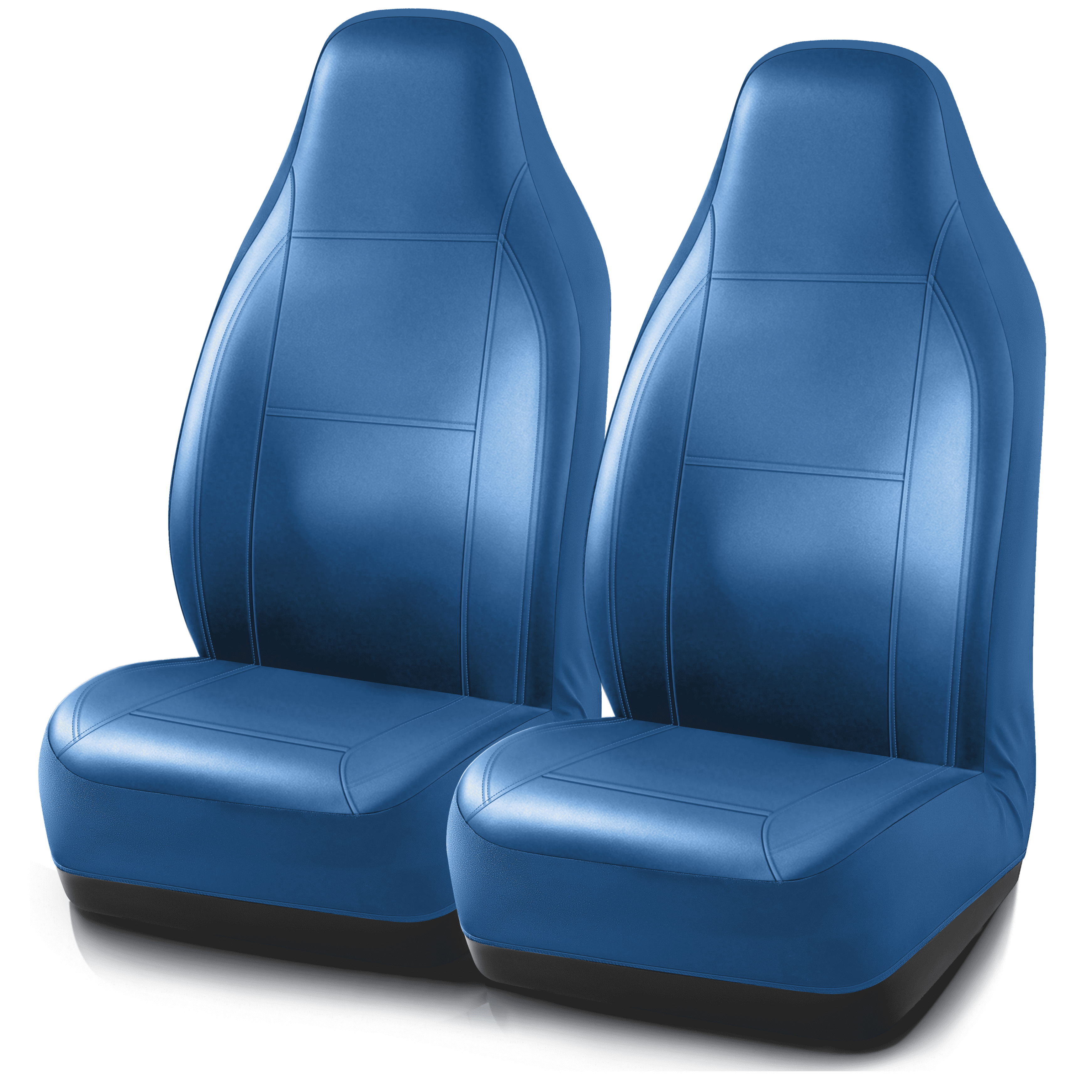 Auto Drive Car Seat Cover,High Back Full Leather Seat Protector Front Seat, Premium Comfortable Anti-Slip, Airbag Compatible Universal Fit for Cars SUVs Trucks，Blue