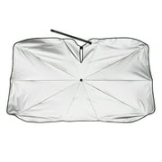 Auto Drive Car Umbrella Sun Shade, Universal Fit, Easy to Install, Silver, 55.91X31.5