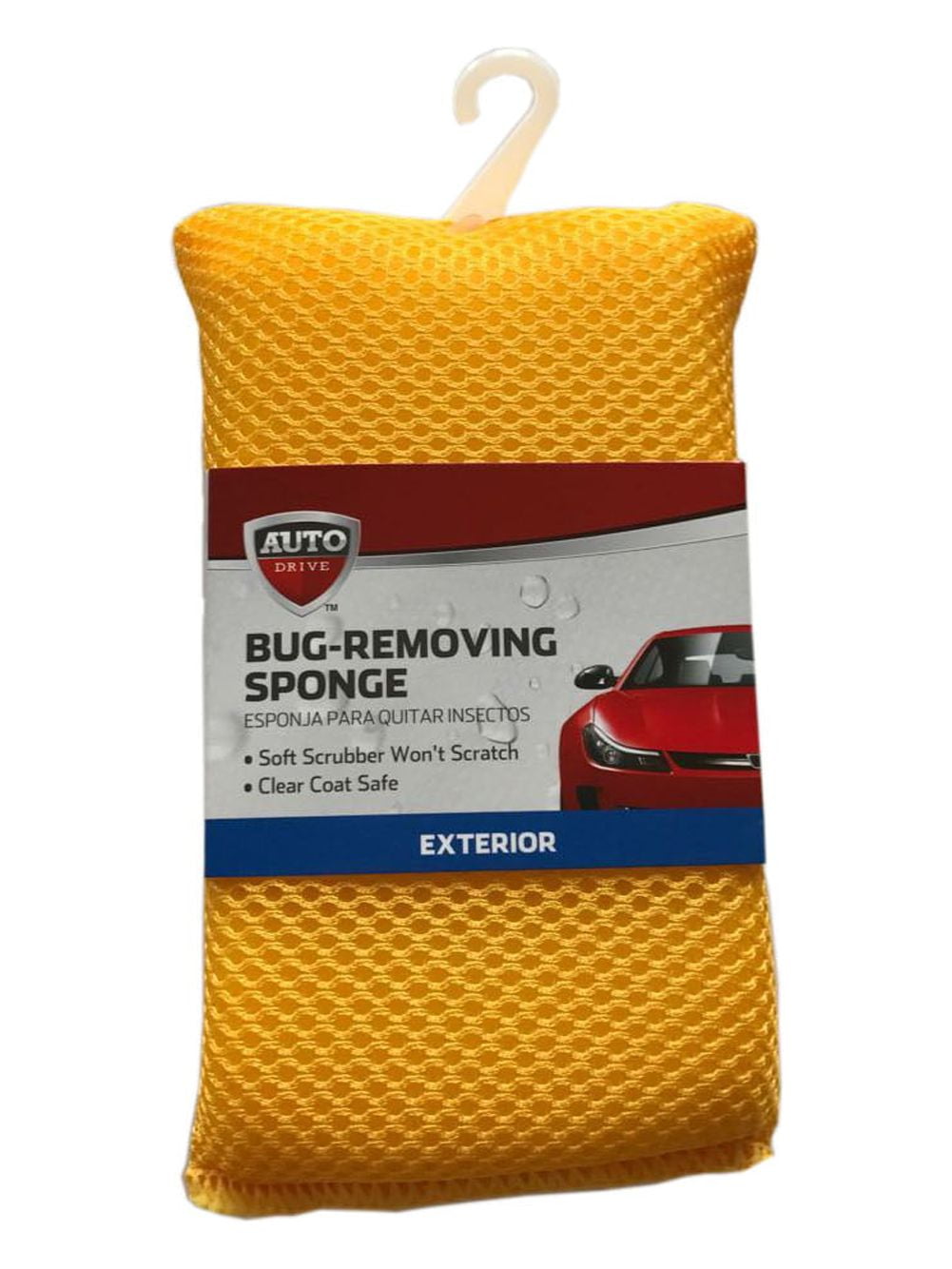 Auto Drive Car Wash BugRemoving Sponge, Yellow Mash Spong, 1 Count