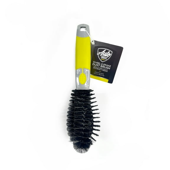 Auto Drive 13-Inch Car Wheel and Brake Dust Removal Brush, Gray
