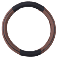 thumbnail image 1 of Auto Drive Brown Faux Leather Steering Wheel Cover, Universal Fit, Set of 1, 1 of 5