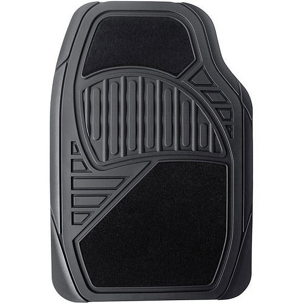 Auto Drive Carpet/Rubber Floor Mats, 4pk