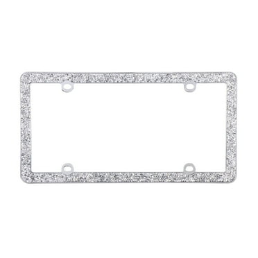 Auto Drive Crushed Bling Automotive Metal License Plate Frame, 90141W
