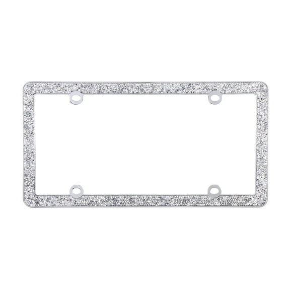 Auto Drive Crushed Bling Automotive Metal License Plate Frame, 90141W