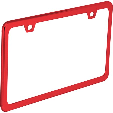 Auto Drive Dealer Slim License Plate Frame, Red