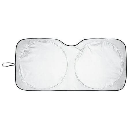 Auto Drive Double Rings Twist Sun Shade Ultimate Protection for Car Windshields1 pack, 63"x29.5"