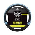 thumbnail image 1 of Auto Drive Faux Leather Steering Wheel Cover, Multiple Colors, Blue Black, 1 of 7
