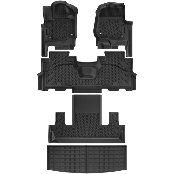 Auto Drive Floor Mats & Cargo Liner Full Set for 2018-2023 2024 Ford Expedition 2nd Row Bucket