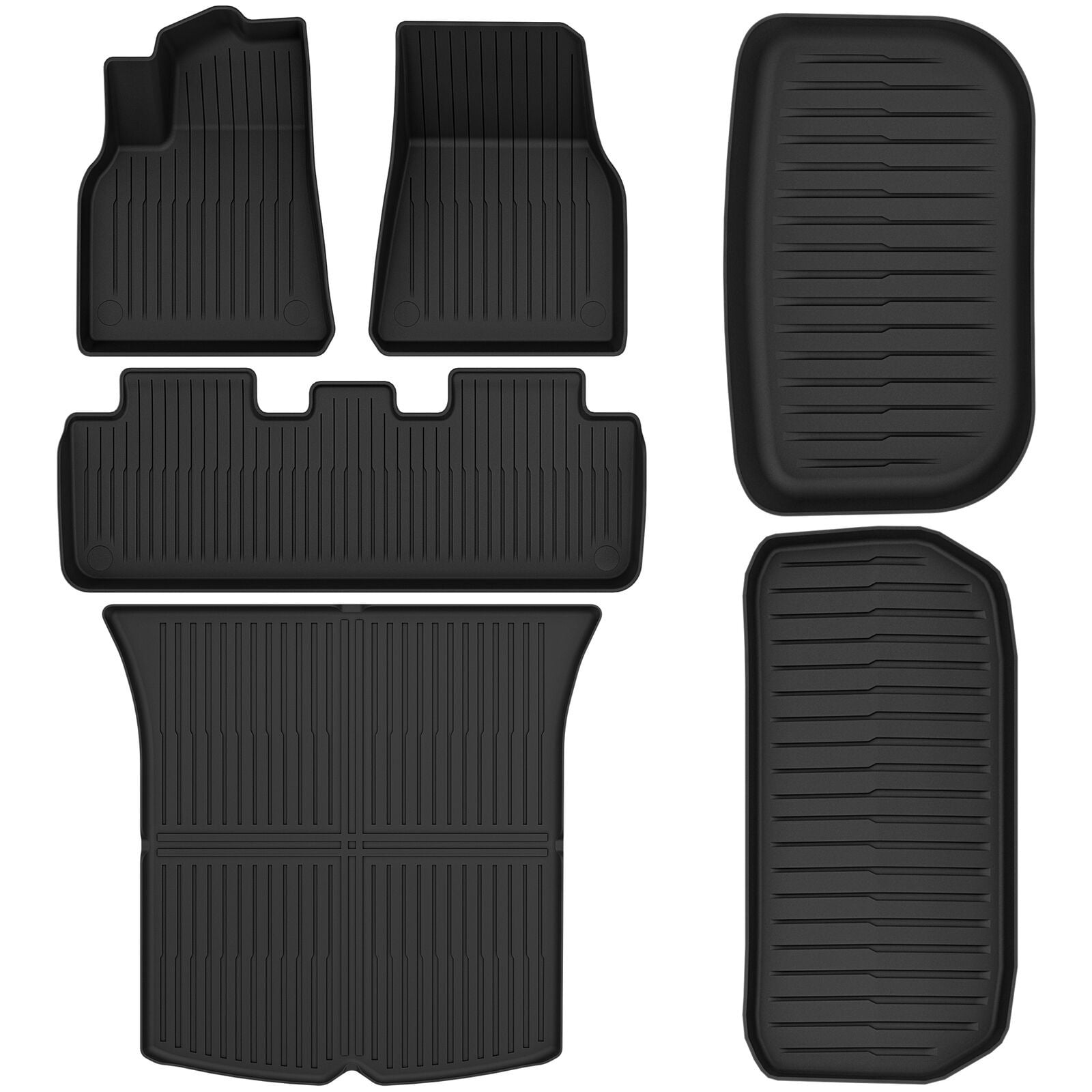 Auto Drive Floor Mats Cargo Liner for 2017-2023 Tesla Model 3 Front Rear 6pcs All Weather