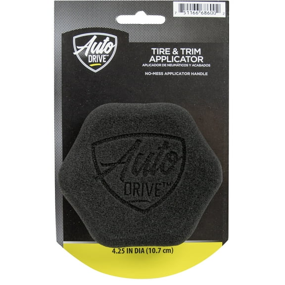 Auto Drive Foam Tire & Trim Applicator Pad, Black, 4.25 in