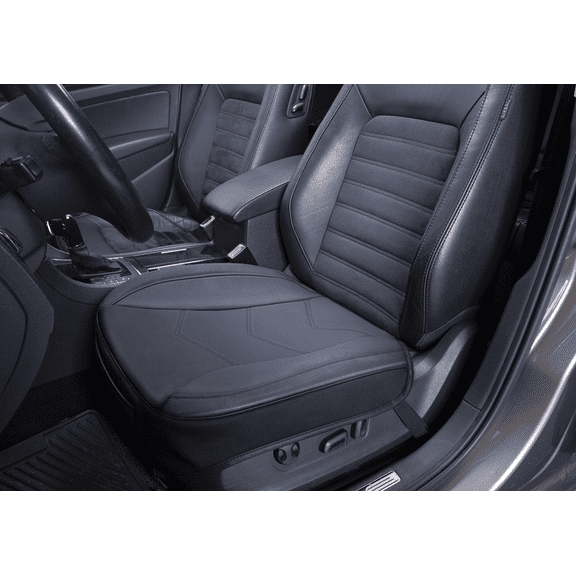 Auto Drive Front Seat Cover -Bottom Seat Cover - Luxury Leather - Black - Universal Fit - 22WMD06
