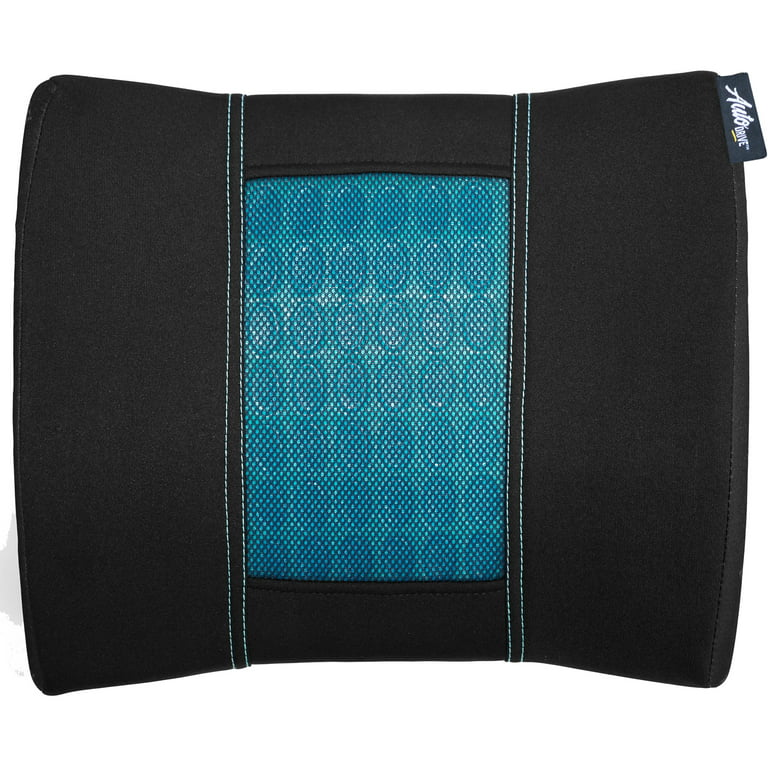 Premium Black Ergonomic Gel Seat Cushion and Ergonomic Lumbar Support Pillow with Dual-Density Gel /Memory Foam