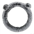 Auto Drive Gray Fluffy Pom-Pom Ears Steering Wheel Cover
