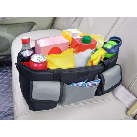 Auto Drive Gray Universal Portable Car Seat Organizer Bag
