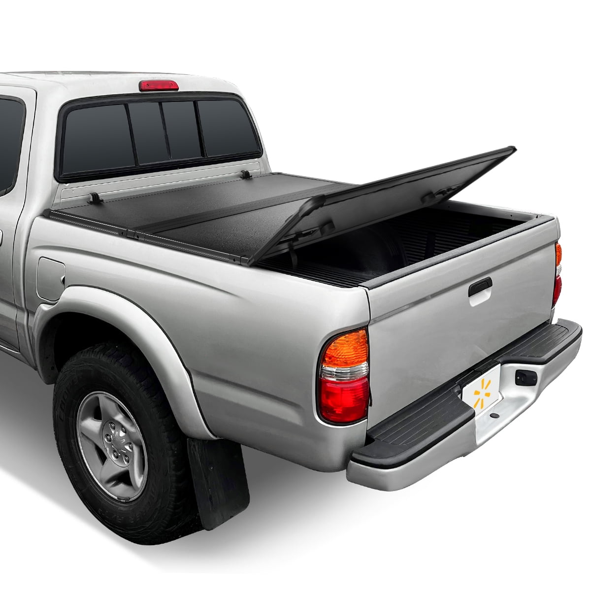Auto Drive WMT-TRIHARD-054 Hard Folding Truck Tonneau Cover, Black, Water-Resistant, Heavy-Duty, 5' Bed 60" L x 26" W, 1 Piece