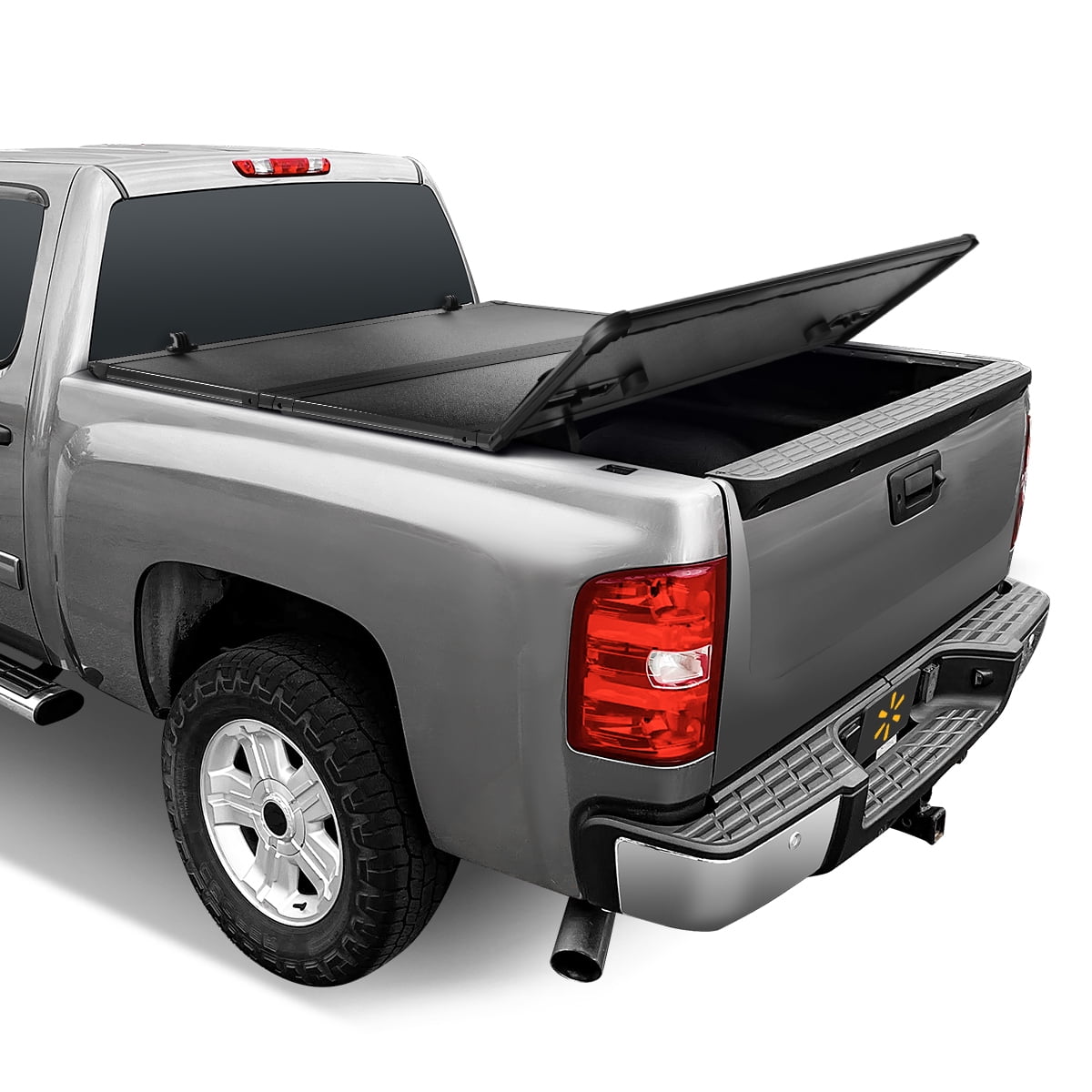 Auto Drive WMT-TRIHARD-030 Hard Folding Truck Tonneau Cover, Black, 5-3/4' Bed 69" L x 29" W, 1 Piece