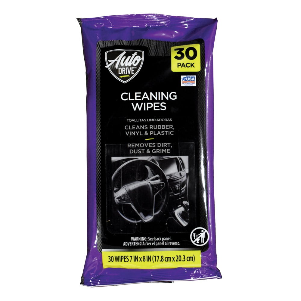 Adams Interior Cleaning Wipes 30 (7 x 9 inch) Wipes - Powerful Cleaner  Removes Embedded Dirt - Great For Leather and Vinyl Steering Wheels, Door  Panels, Dashboards, Plastic, and Other Vinyl (1 Pack)
