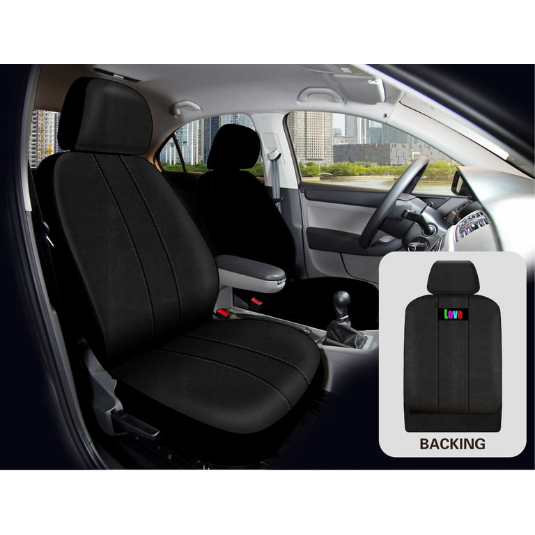 Auto Drive LED Programmable Car Seat Cover, Black, Set of 1, Fits Cars,  Suvs, MPVs 