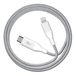 Auto Drive LXMF028 6 ft Single Piece With USB-C to lightning, White