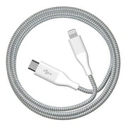 Auto Drive LXMF028 6 ft Single Piece With USB-C to lightning, White