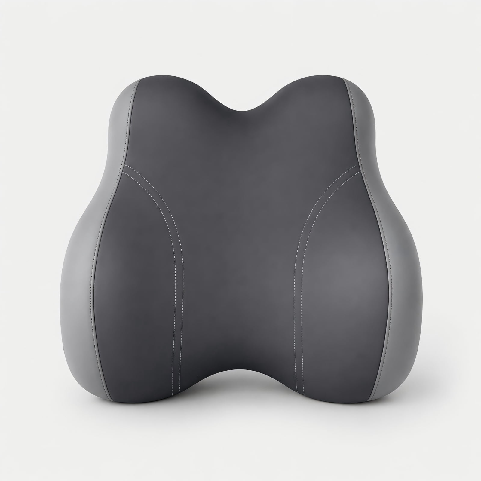 Auto Drive Waterproof Lumbar Support Pillow, Ergonomic Back Support Pillow for Car Seat & Office Chair, Non-Slip Lumbar Cushion for Lower Back Support, Universal Fit, Black & Gray