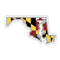 Auto Drive Maryland State Vinyl Automotive Decal, Multicolor, 6.75” x 4”