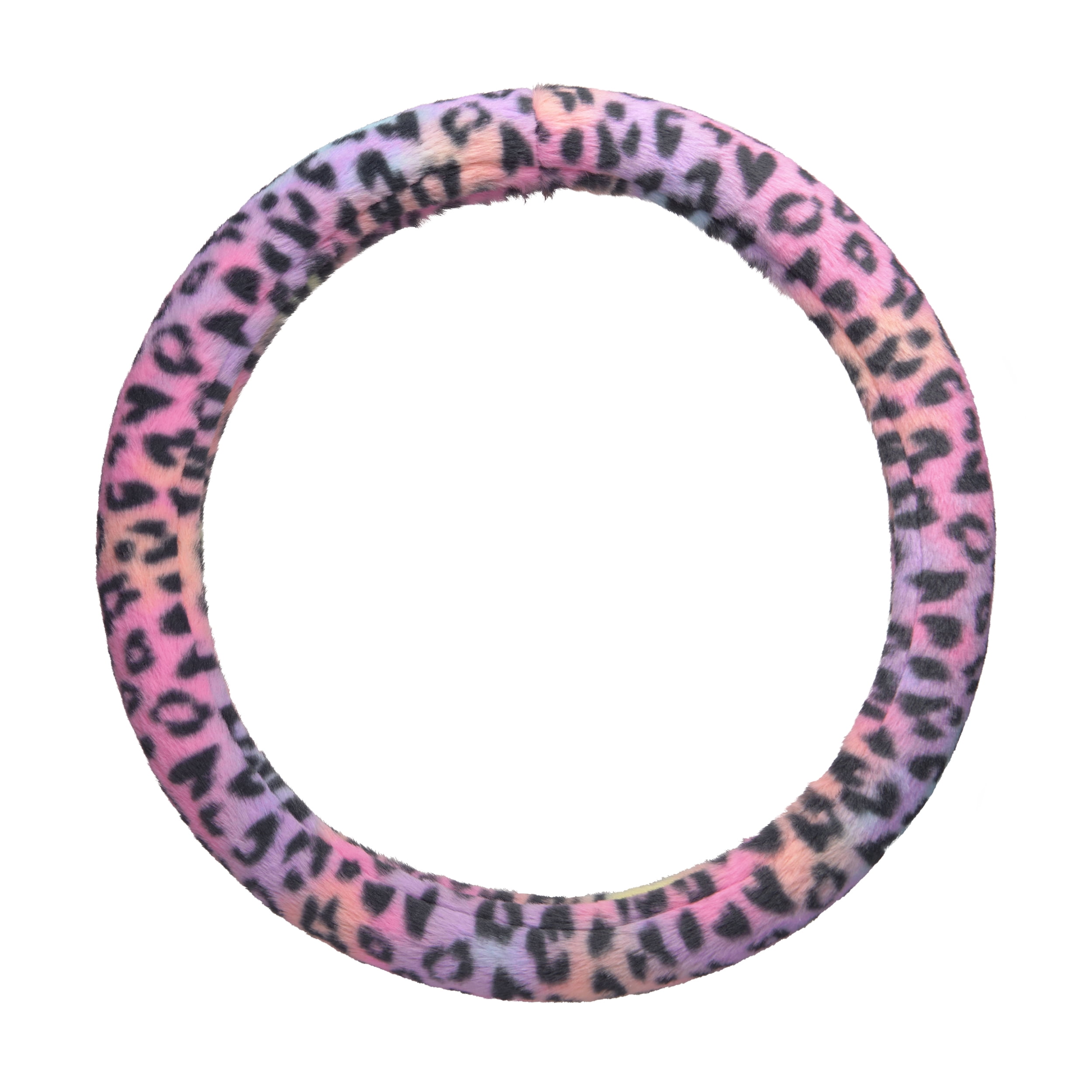Auto Drive Leopard Print Steering Wheel Cover for Cars, Trucks, and SUVs, Multicolor