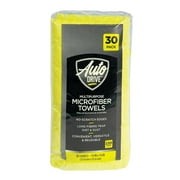 Auto Drive 14 x 14 Multipurpose Microfiber Towels, 30 Pack, Multicolor