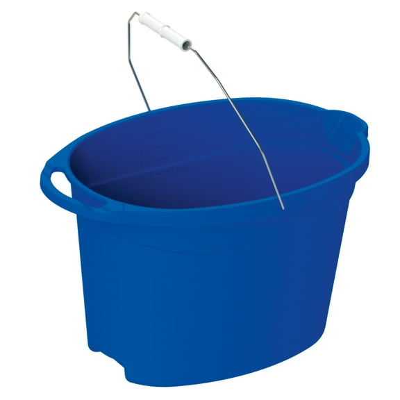 Auto Drive Plastic 12-Quart Oval Bucket, Blue