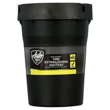 Auto-Drive, Portable Black PPS Plastic Flame Retardant Material, Butt Bucket Ashtray