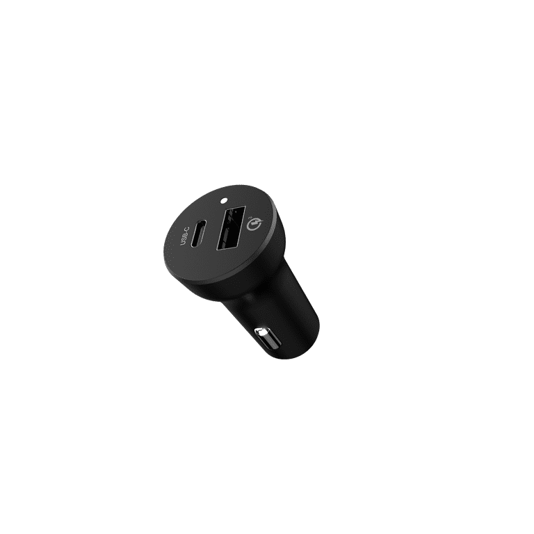 Auto Drive Quick Charge 3.0 USB Black Car Charger, 18W USB-A and