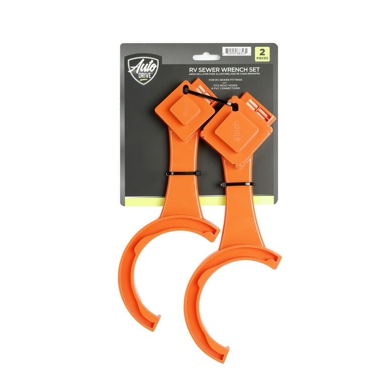 Auto Drive 7-in-1 RV Sewer Wrench Set Durable Fits Most Hoses and