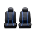 thumbnail image 1 of Auto Drive Racing Blue Faux Leather Car Seat Cover 2 Pack, Universal Fit, 1 of 9