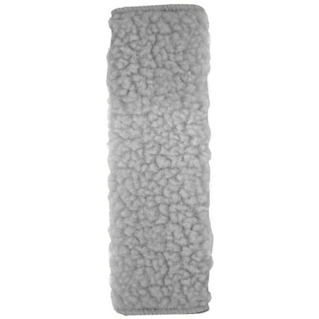 Auto Drive Simulated Sheepskin Seatbelt Shoulder Pad, Gray, Adult