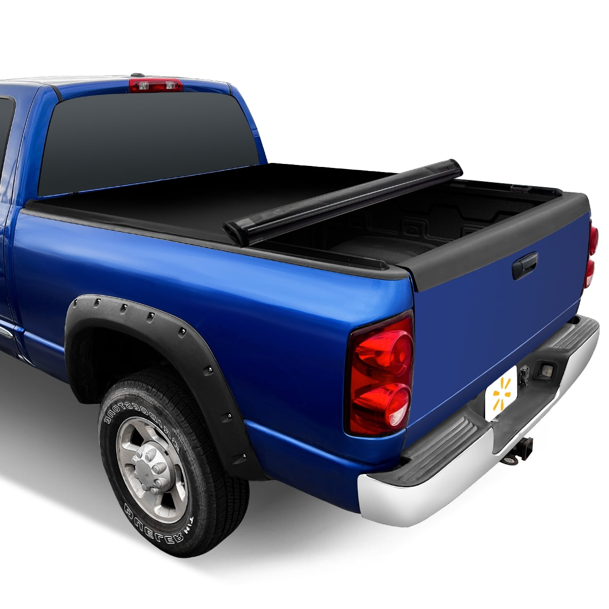Auto Drive WMT-RU-16001 Soft Roll-Up Truck Tonneau Cover, Vinyl Black, Water-Resistant, Heavy-Duty, 6.5Ft Bed, 1 Piece