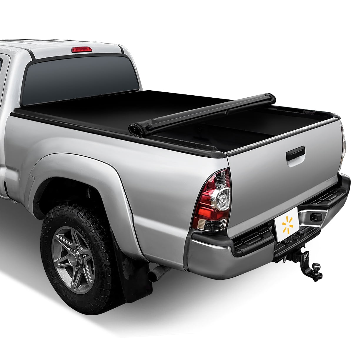 Auto Drive WMT-RU-47001 Soft Roll-Up Truck Tonneau Cover, Vinyl Black, Heavy-Duty, 8 ft 8' L, 1 Piece