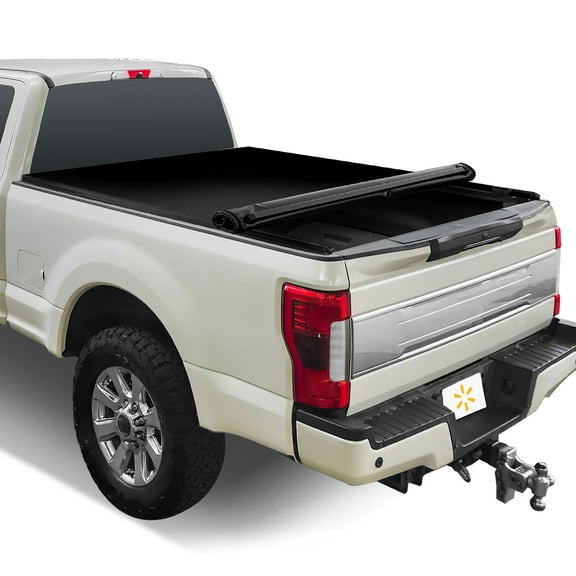 Auto Drive Soft Roll up Truck Bed Tonneau Cover Fits 17-23 Ford F250-F450SD 6'8" Bed