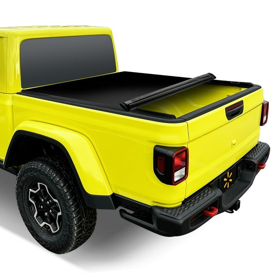 Auto Drive Soft Roll up Truck Bed Tonneau Cover Fits 2020-2023 Gladiator JT 5FT Bed (60.3") |For Models With or Without The Trail Rail System|