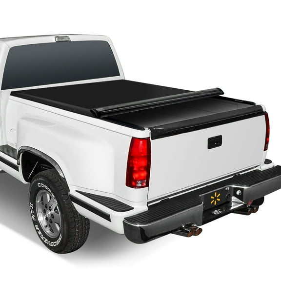 Auto Drive Soft Roll up Truck Bed Tonneau Cover Fits 88-01 Chevy GMC C/K 1500 2500 3500 6.5' Bed