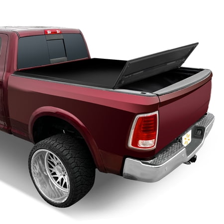 Auto Drive Soft Tri Fold Truck Bed Tonneau Cover Fits 09-18 Dodge Ram 1500 6.5Ft Bed