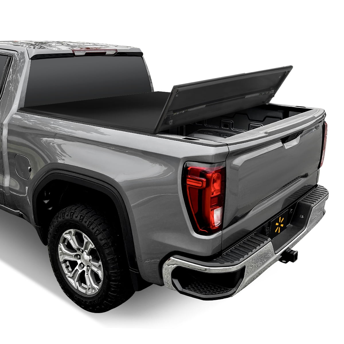 Auto Drive WMT-TRISOFT-63001 Soft Folding Truck Tonneau Cover, Vinyl Black, 6ft 9in Bed, 1 Pieces
