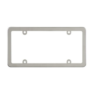 Au-tomotive Gold, Inc. Notched Stainless Steel License Plate Frame For Toyota TRD Pro (Black