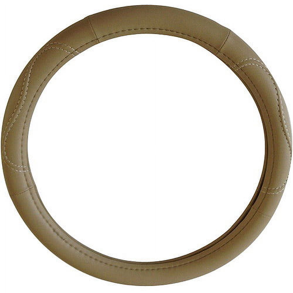 Auto Drive Stich Steering Wheel Cover, Tan