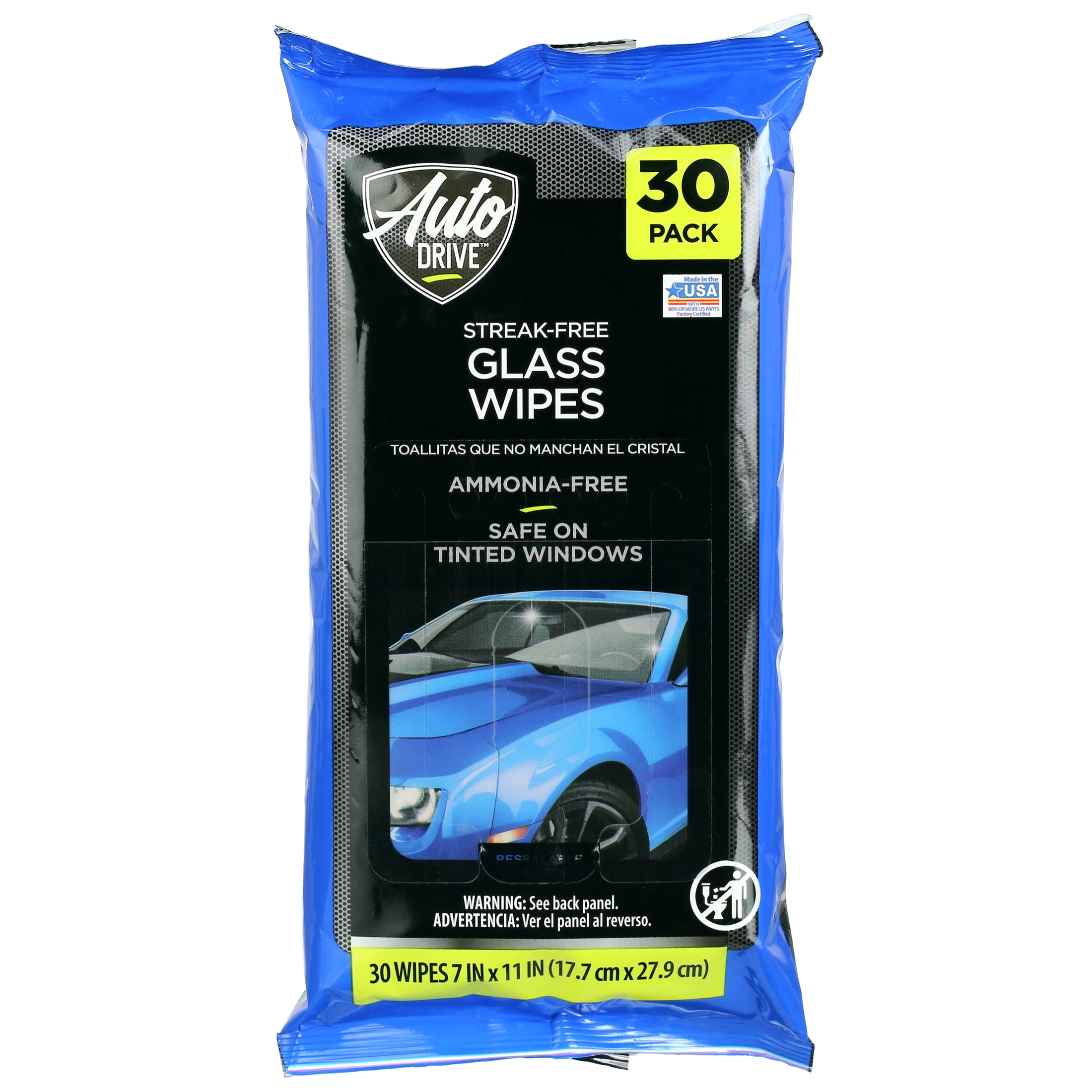  AREON Auto Care I Car Glass Wipes for Car Windows I Travel Pack  I (2 x 25 Count) : Automotive