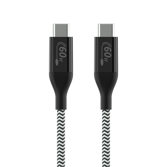 Auto Drive USB-C to USB-C, 6ft, Charging & Data Sync Cable, Braided, Black