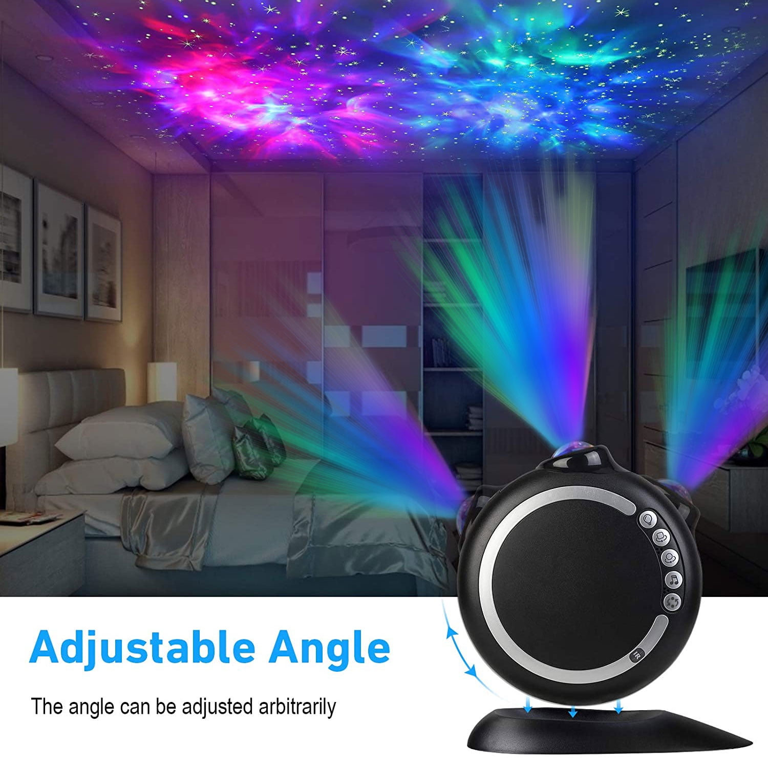 Smart Multicolor USB Car Star Light Projection LED With Music Sync