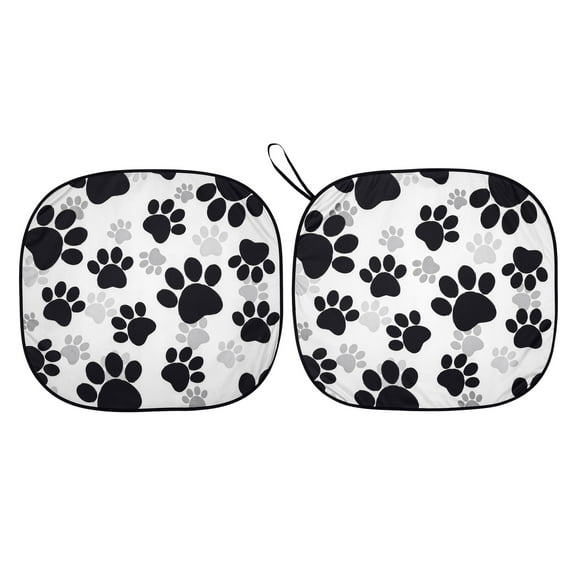 Auto Drive Universal Fit Car Windshield 2 Counts Cow Print Twist Sun Shade AD24M-104, 31.5 x 28.5''